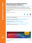 Research paper thumbnail of Spin torque nano-oscillators based on antiferromagnetic skyrmions