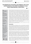 Research paper thumbnail of Investigating the prevention and mitigatory role of risk communication in the COVID-19 pandemic: A case study of Bloemfontein, South Africa