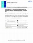 Research paper thumbnail of Development of the MobQoL patient reported outcome measure for mobility-related quality of life