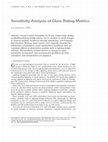 Research paper thumbnail of Sensitivity Analysis of Glare Rating Metrics