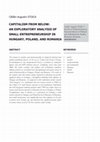 Research paper thumbnail of Capitalism from Below: An Exploratory Analysis of Small Entrepreneurship in Hungary, Poland, and Romania