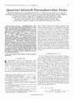 Research paper thumbnail of Quaternary InGaAsSb thermophotovoltaic diodes