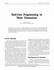 Research paper thumbnail of End-User Programming in Three Dimensions