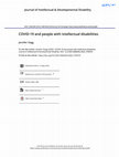 Research paper thumbnail of COVID-19 and people with intellectual disabilities