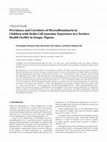 Research paper thumbnail of Prevalence and Correlates of Microalbuminuria in Children with Sickle Cell Anaemia: Experience in a Tertiary Health Facility in Enugu, Nigeria