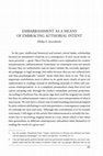 Research paper thumbnail of “Embarrassment as a Means of Embracing Authorial Intent,” in Tzemah Yoreh, Aubrey Glazer, Justin Lewis, and Miryam Segal, eds. Vixens Disturbing Vineyards: The Embarrassment and Re-embracement of Scripture, A Festschrift Honoring Harry Fox leVeit Yoreh. Brighton, MA: Academic Studies Press, 325-358