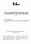 Research paper thumbnail of InAlN/GaN HEMT technology for robust HF receivers: An overview of the HF and LF noise performances