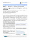 Research paper thumbnail of PD42 - Is rituximab a trigger for persistent hypogammaglobulinemia in idiopathic nephrotic syndrome?