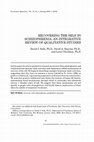 Research paper thumbnail of Recovering the Self in Schizophrenia: An Integrative Review of Qualitative Studies