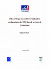 Research paper thumbnail of Bilan critique en matière d’utilisation pédagogique des NTIC dans le secteur de l’éducation