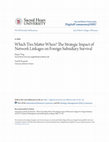 Research paper thumbnail of Which Ties Matter When? The Strategic Impact of Network Linkages on Foreign Subsidiary Survival