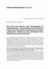 Research paper thumbnail of Wie stirbt eine Sprache aus? Überlegungen zu sozialpolitischen, wirtschaftlichen und kulturellen Faktoren des Sprachtodes am Beispiel der deutsch-schlesischen Varietät aus dem ehemaligen Kreis Waldenburg (powiat wałbrzyski)