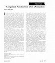 Research paper thumbnail of Congenital Nasolacrimal Duct Obstruction