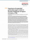 Research paper thumbnail of Importance of suspended particulate organic matter in the diet of Nephrops norvegicus (Linnaeus, 1758)