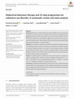 Research paper thumbnail of Dialectical behaviour therapy and 12‐step programmes for substance use disorder: A systematic review and meta‐analysis