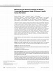 Research paper thumbnail of Menstrual Cycle Hormone Changes in Women Traversing the Menopause: Study Of Women's Health Across the Nation