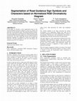 Research paper thumbnail of Segmentation of Road Guidance Sign Symbols and Characters Based on Normalized RGB Chromaticity Diagram