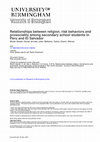 Research paper thumbnail of Relationships between religion, risk behaviors and prosociality among secondary school students in Peru and El Salvador