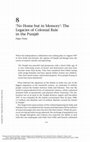 Research paper thumbnail of 'No Home but in Memory’: The Legacies of Colonial Rule in the Punjab