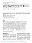 Research paper thumbnail of Cognitive Control, Learning, and Clinical Motor Ratings Are Most Highly Associated with Basal Ganglia Brain Volumes in the Premanifest Huntington's Disease Phenotype