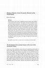 Research paper thumbnail of Business History versus Economic History in the Netherlands