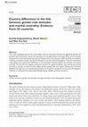 Research paper thumbnail of Country differences in the link between gender-role attitudes and marital centrality: Evidence from 24 countries