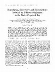 Research paper thumbnail of Hypodipsia, stereotypy and hyperactivity induced by β-phenylethylamine in the water-deprived rat