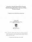 Research paper thumbnail of Estimating Urban Residential Water-Demand with Increasing Block Prices: The Case of Perth, Western Australia