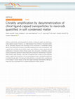 Research paper thumbnail of Chirality amplification by desymmetrization of chiral ligand-capped nanoparticles to nanorods quantified in soft condensed matter