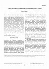 Research paper thumbnail of Virtual Laboratories for Engineering Education