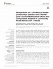 Research paper thumbnail of Perspectives on a US-Mexico Border Community's Diabetes and "Health-Care" Access Mobilization Efforts and Comparative Analysis of Community Health Needs over 12 Years