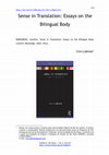 Research paper thumbnail of Resenha para "Sense in Translation: Essays on the Bilingual Body" de Caroline Rabourdin