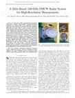 Research paper thumbnail of A SiGe-Based 240-GHz FMCW Radar System for High-Resolution Measurements