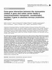 Research paper thumbnail of Gene-gene interaction between the monoamine oxidase A gene and solute carrier family 6 (neurotransmitter transporter, noradrenalin) member 2 gene in anorexia nervosa (restrictive subtype)