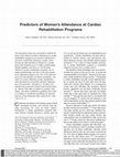 Research paper thumbnail of Predictors of Women's Attendance at Cardiac Rehabilitation Programs