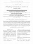 Research paper thumbnail of Principles of recruitment and retention in clinical trials