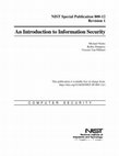 Research paper thumbnail of An introduction to information security