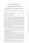 Research paper thumbnail of What is sexual about conflict-related sexual violence? Stories from men and women survivors