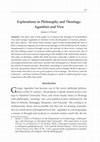 Research paper thumbnail of Explorations in Philosophy and Theology: Agamben and Vico