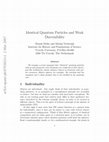 Research paper thumbnail of Identical quantum particles and weak discernibility