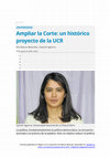 Research paper thumbnail of Ampliar la Corte: un histórico proyecto de la UCR