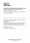 Research paper thumbnail of Preparation for the Energy Act 2011 and minimum energy efficiency standards in UK commercial property