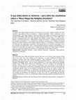 Research paper thumbnail of O que (não) dizem os números – para além das estatísticas sobre o Novo Mapa Religioso Brasileiro (The meaning of numbers - beyond statistics on the Brazilian New Religious Map). DOI: 10.5752/P.2175-5841.2011v9n23p690