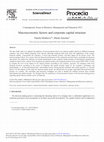 Research paper thumbnail of Macroeconomic Factors and Corporate Capital Structure