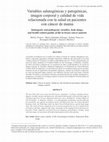 Research paper thumbnail of Variables salutogénicas y patogénicas, imagen corporal y calidad de vida relacionada con la salud en pacientes con cáncer de mama