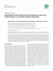 Research paper thumbnail of Experimental Study of Moving Truck Emissions on Inter-City National Road: A Case Study of Malino Main Road