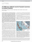 Research paper thumbnail of A 1,000-year sediment record of tsunami recurrence in northern Sumatra