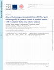 Research paper thumbnail of Erratum: A novel heterozygous mutation in the ATP6V0A4 gene encoding the V-ATPase a4 subunit in an adult patient with incomplete distal renal tubular acidosis