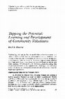 Research paper thumbnail of Tapping the potential: Learning and development of community volunteers