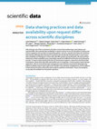 Research paper thumbnail of Data sharing practices and data availability upon request differ across scientific disciplines